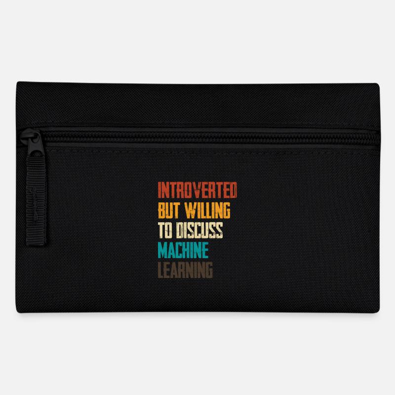 Introvertiert Aber Bereit Über Maschinelles Lernen - Federtasche - Schwarz