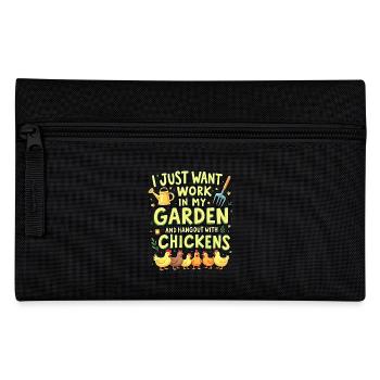 Poules du jardin - Trousse - noir - Devant