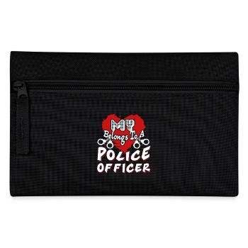 My Heart Belongs Police Officer - Pencil Case - black - Front