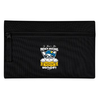 French Bulldog Calls Me Mom - Pencil Case - black - Front