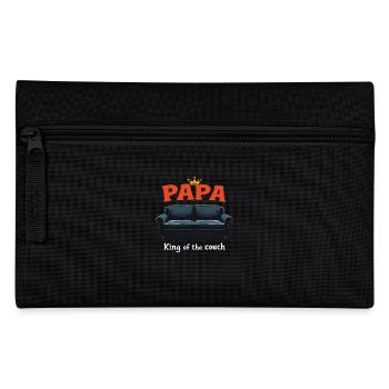 Dad King of the Couch Funny Dad Saying Fathers - Pencil Case - black - Front