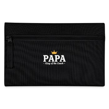 Dad King of the Couch Funny Dad Saying Fathers - Pencil Case - black - Front
