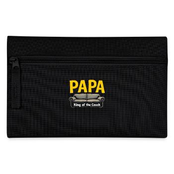 Dad King of the Couch Funny Dad Saying Fathers - Pencil Case - black - Front