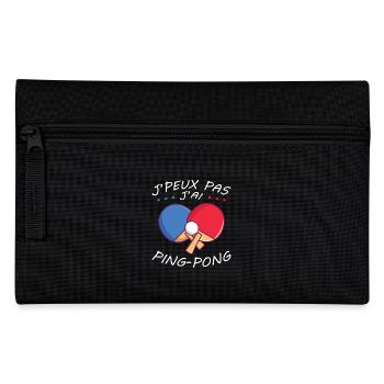 J'peux pas J'ai Ping pong Humour Cadeau - Trousse - noir - Devant