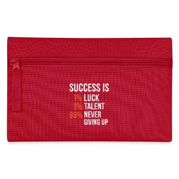 success Is 1 luck 1 talent 98 never giving up - Pencil Case - red - Front