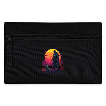 Chevalier et chien au crépuscule devant - Trousse - noir - Devant