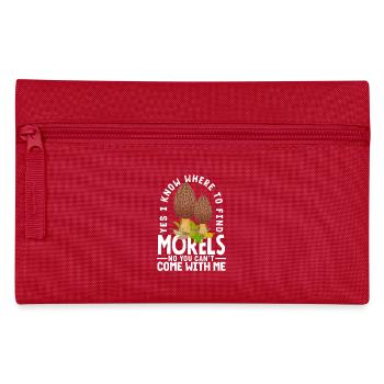 Ja, Ich Weiß Wo Morcheln Zu Finden Sind - Federtasche - Rot - Vorne