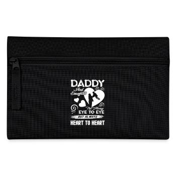 Daddy And Daughter Always Heart To Heart - Pencil Case - black - Front