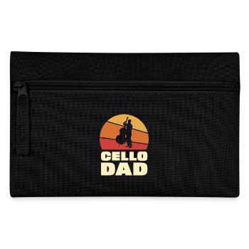 Cello Dad Vintage Retro Design - Pencil Case - black - Front