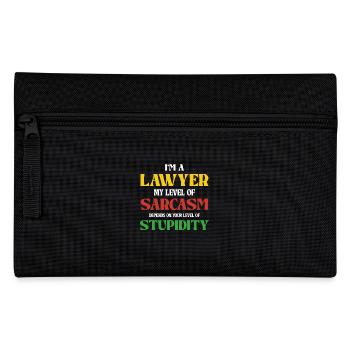 I'm a lawyer sarcasm and stupidity - Pencil Case - black - Front