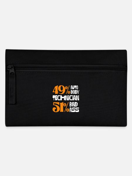49% Automechaniker 51% Bad Ass Humor - Federtasche - Schwarz