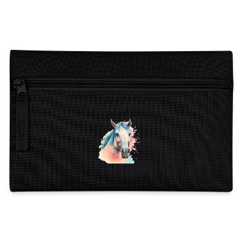 Horse Horses Horse Head - Pencil Case - black - Front