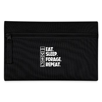 Eat Sleep Forage Repeat Pilzsammler - Federtasche - Schwarz - Vorne