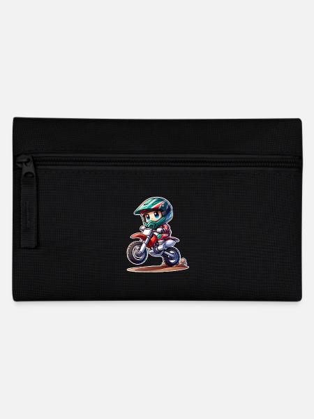 Motocross - Federtasche - Schwarz