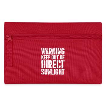 Avertissement Garder à l’abri de la lumière directe du soleil Chemise drôle - Trousse - rouge - Devant