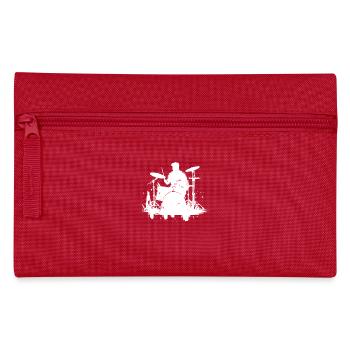 Schlagzeuger Skizze - Federtasche - Rot - Vorne