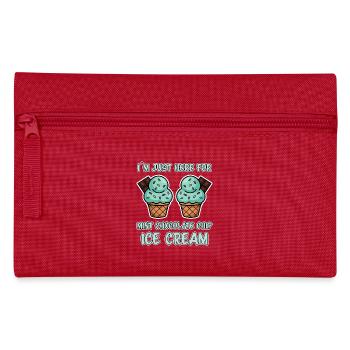 Schoko Minz Eis Spruch Lustiges Minz Eis Geschenk - Federtasche - Rot - Vorne