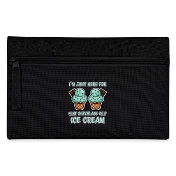 Schoko Minz Eis Spruch Lustiges Minz Eis Geschenk - Federtasche - Schwarz - Vorne