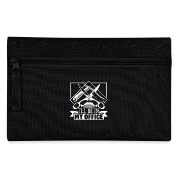 Barber In Office - Pencil Case - black - Front