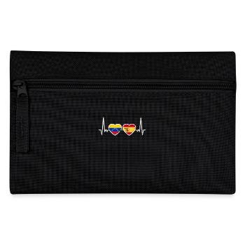 Venezuela Spanien Herzschlag Flagge Venezolaner - Federtasche - Schwarz - Vorne