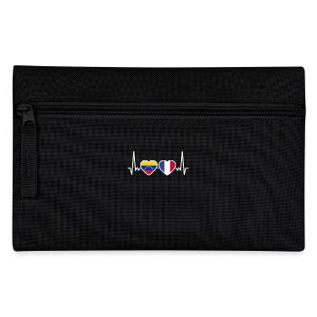 Venezuela France Heartbeat Flag French - Pencil Case - black - Front