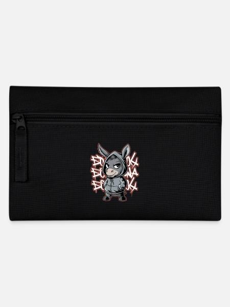 Esel Urban Animal Style Tierliebhaber - Federtasche - Schwarz