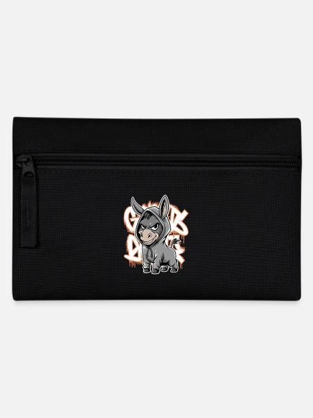 Esel Urban Animal Style Tierliebhaber - Federtasche - Schwarz
