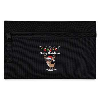 Renne de Noël Noël chapeau étoiles drôle - Trousse - noir - Devant