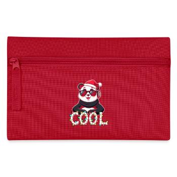 Noël panda cool - Trousse - rouge - Devant