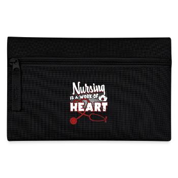 Nursing Is A Work Of Heart - Pencil Case - black - Front