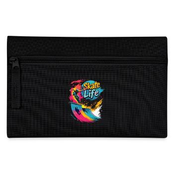 Skate Life Skateboard Skater Skateboarding - Pencil Case - black - Front
