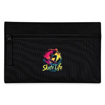 Skate Life Skateboard Skater Skateboarding - Pencil Case - black - Front