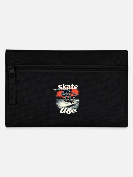 Skate Life Skateboard Skater Skateboarding - Pencil Case - black