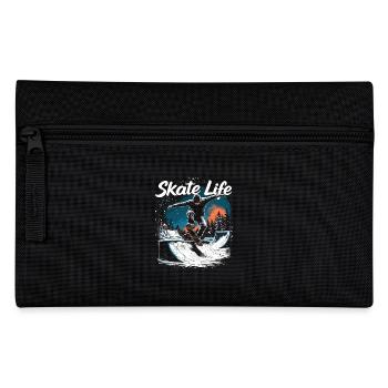 Skate Life Skateboard Skater Skateboarding - Pencil Case - black - Front