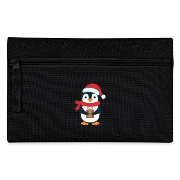Pinguin Weihnachten Weihnachtsmann süße Pinguin Liebe - Federtasche - Schwarz - Vorne