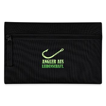 ANGLER AUS LEIDENSCHAFT Angeln Hobby Fischer - Federtasche - Schwarz - Vorne