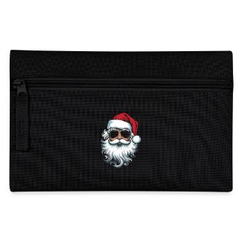 Elegant Santa Hat Beard and Shades - Pencil Case - black - Front