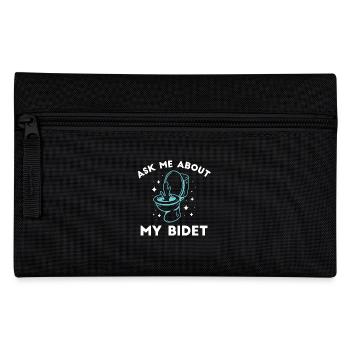 Wonder about my bidet humorous statement - Pencil Case - black - Front