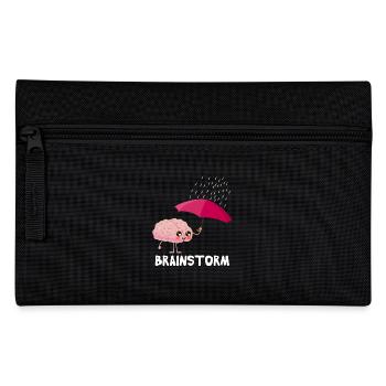 Brainstorm Cute Brain with Umbrella - Pencil Case - black - Front