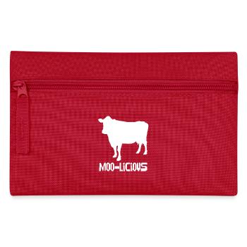 Moo-Licious Cow Silhouette Fun - Pencil Case - red - Front