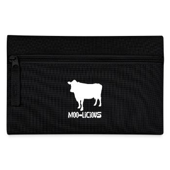 Moo-Licious Cow Silhouette Fun - Pencil Case - black - Front