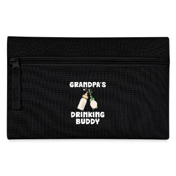 Grandpa's Drinking Buddy Funny Motif - Pencil Case - black - Front