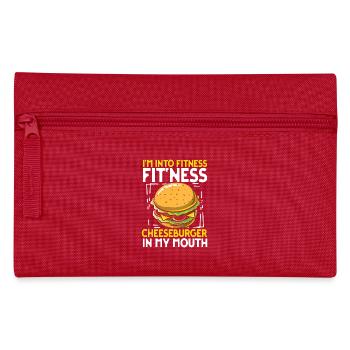 I m into fitness cheeseburger in my mouth - Federtasche - Rot - Vorne