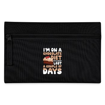 I'm On A Chocolate Diet A Couple Of Days - Federtasche - Schwarz - Vorne