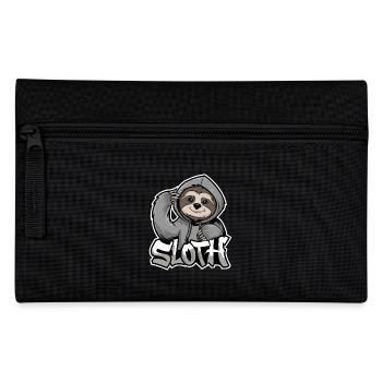 Sloth Hip-Hop Urban Style Funny Animal - Pencil Case - black - Front
