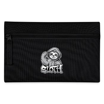 Sloth Hip-Hop Urban Style Funny Animal - Pencil Case - black - Front