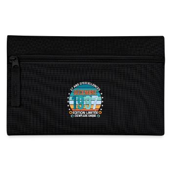 27e anniversaire Décembre 1997 idée Cadeau 27 ans - Trousse - noir - Devant