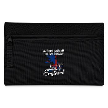 A Big Piece Of My Heart Lives In England - Pencil Case - black - Front