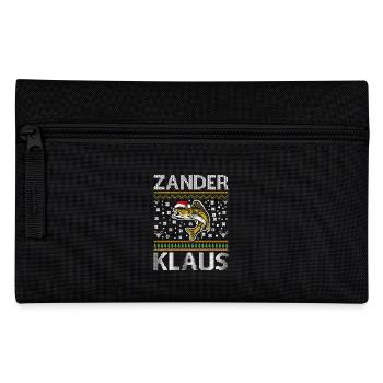 Lustiges Angler Outfit Weihnachten - Federtasche - Schwarz - Vorne