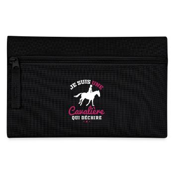 Je Suis Une Cavalière Qui Déchire Cadeau - Trousse - noir - Devant